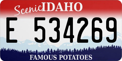 ID license plate E534269