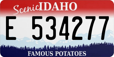 ID license plate E534277