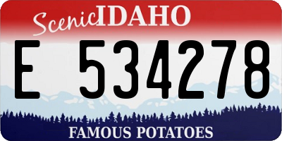 ID license plate E534278