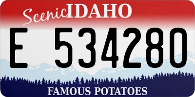 ID license plate E534280