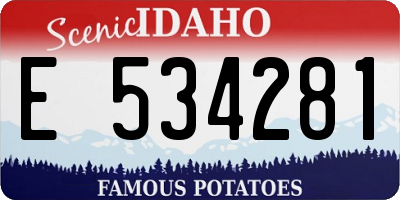 ID license plate E534281