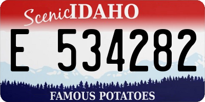 ID license plate E534282