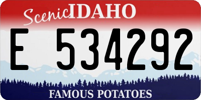 ID license plate E534292
