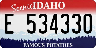 ID license plate E534330