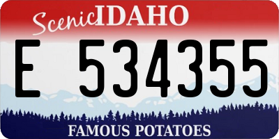 ID license plate E534355