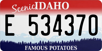 ID license plate E534370