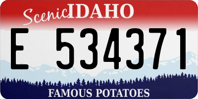 ID license plate E534371