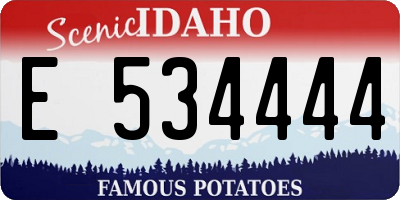ID license plate E534444