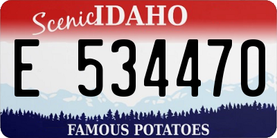 ID license plate E534470