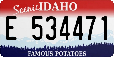 ID license plate E534471