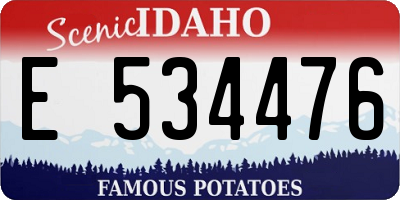 ID license plate E534476