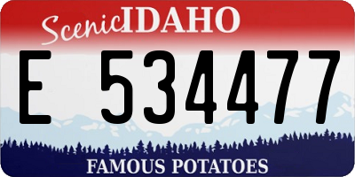 ID license plate E534477