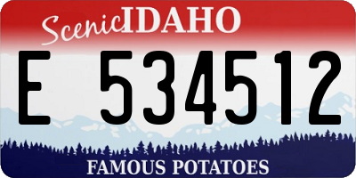 ID license plate E534512