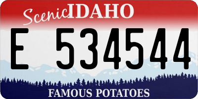 ID license plate E534544