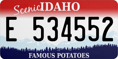 ID license plate E534552