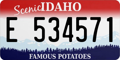 ID license plate E534571