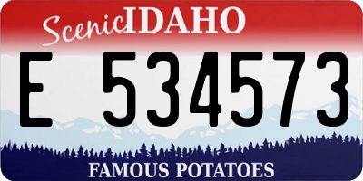 ID license plate E534573