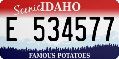 ID license plate E534577