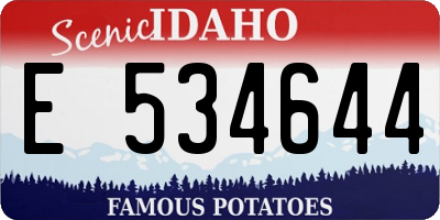 ID license plate E534644