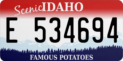 ID license plate E534694