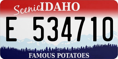 ID license plate E534710