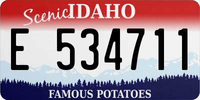 ID license plate E534711