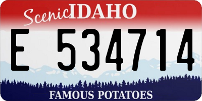 ID license plate E534714