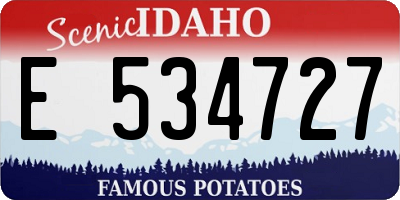 ID license plate E534727