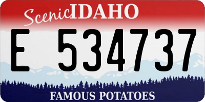 ID license plate E534737