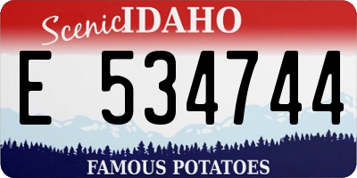 ID license plate E534744