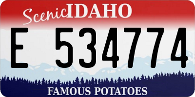 ID license plate E534774