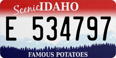 ID license plate E534797