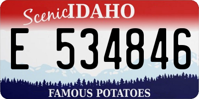 ID license plate E534846