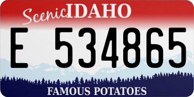 ID license plate E534865