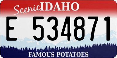 ID license plate E534871