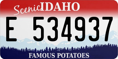 ID license plate E534937