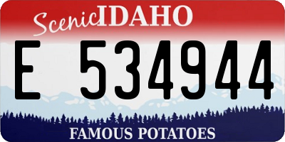 ID license plate E534944