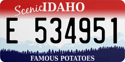 ID license plate E534951