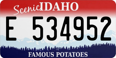 ID license plate E534952