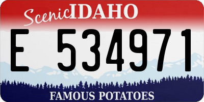 ID license plate E534971