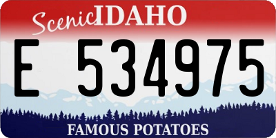 ID license plate E534975