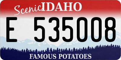 ID license plate E535008