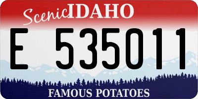 ID license plate E535011