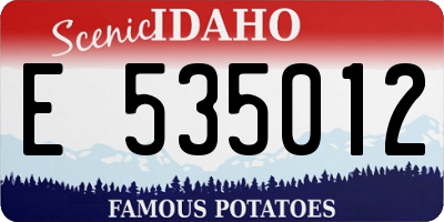 ID license plate E535012