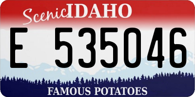 ID license plate E535046
