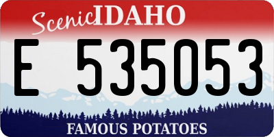 ID license plate E535053