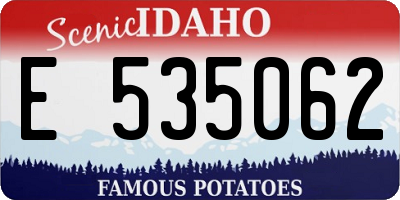ID license plate E535062