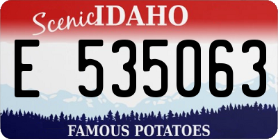 ID license plate E535063