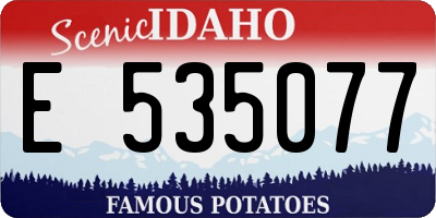 ID license plate E535077