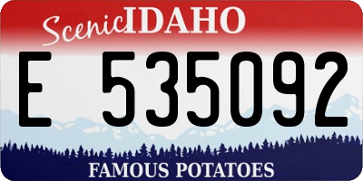 ID license plate E535092